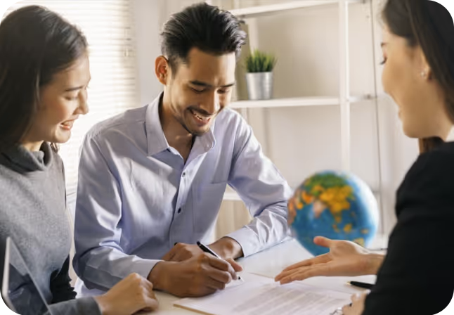 Counseling session with students
